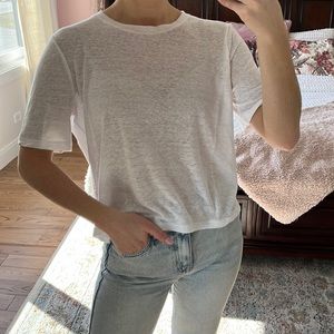 Banana republic white shirt  sleeve shirt size large